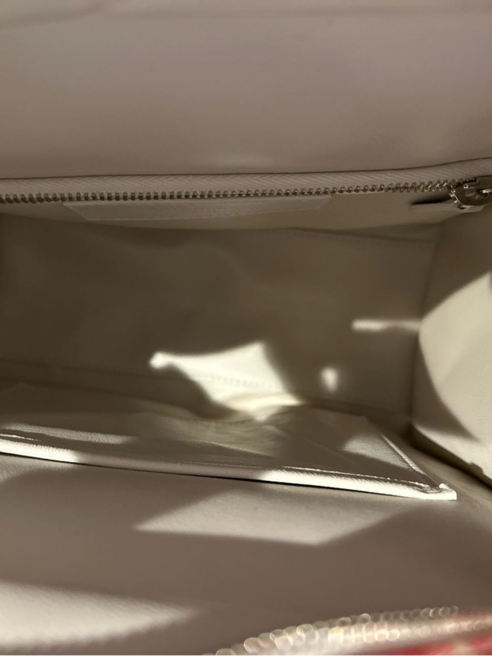 Balenciaga Cream Satin Tote with Pink Floral Motif - Picture 6 of 7